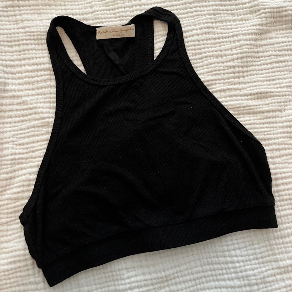 Spiritual Gangster Black Ribbed Top